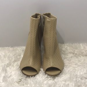 Open toe booties
